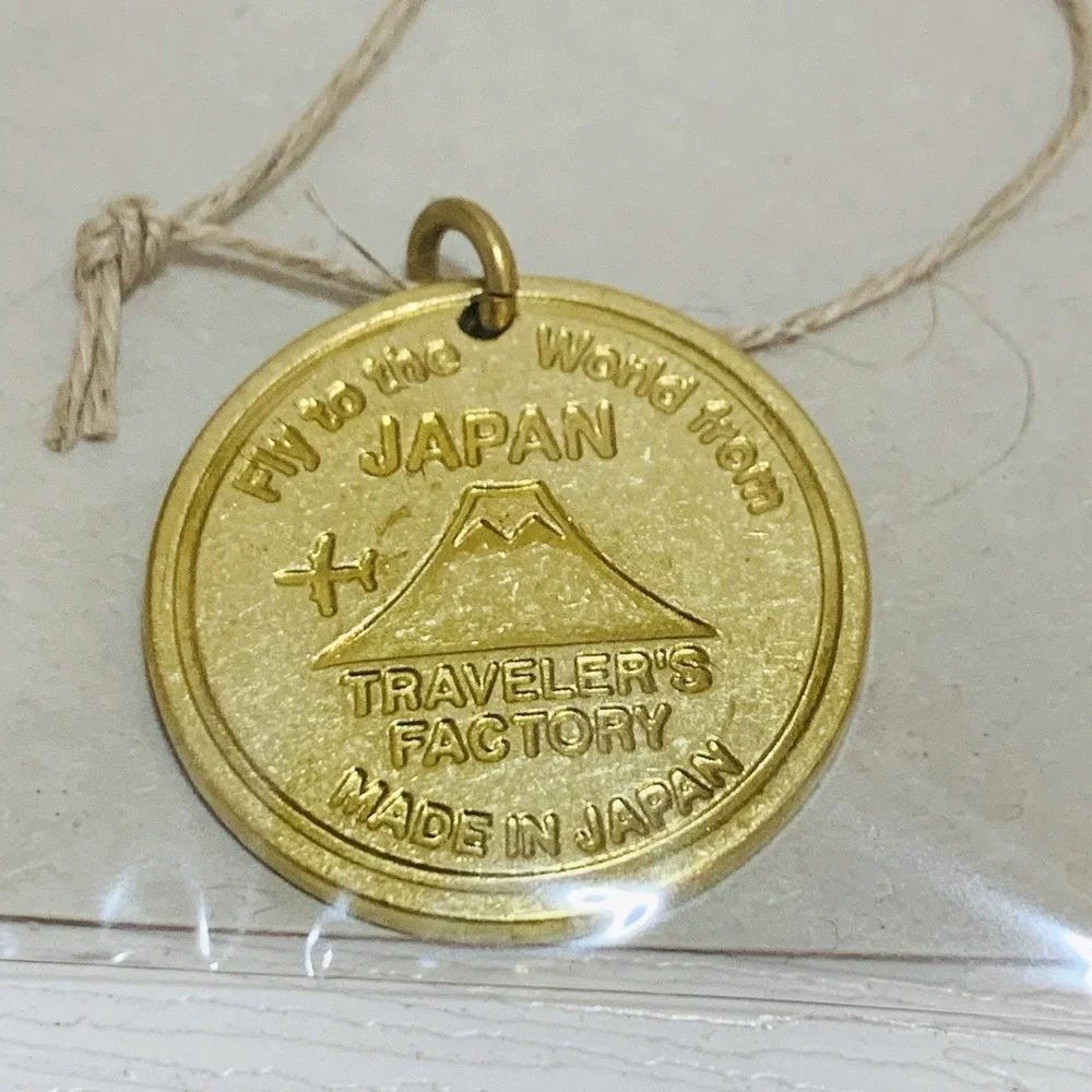 Traveler's Factory JAPAN Mt Fuji Notebook Brass Tag Charm NEW
